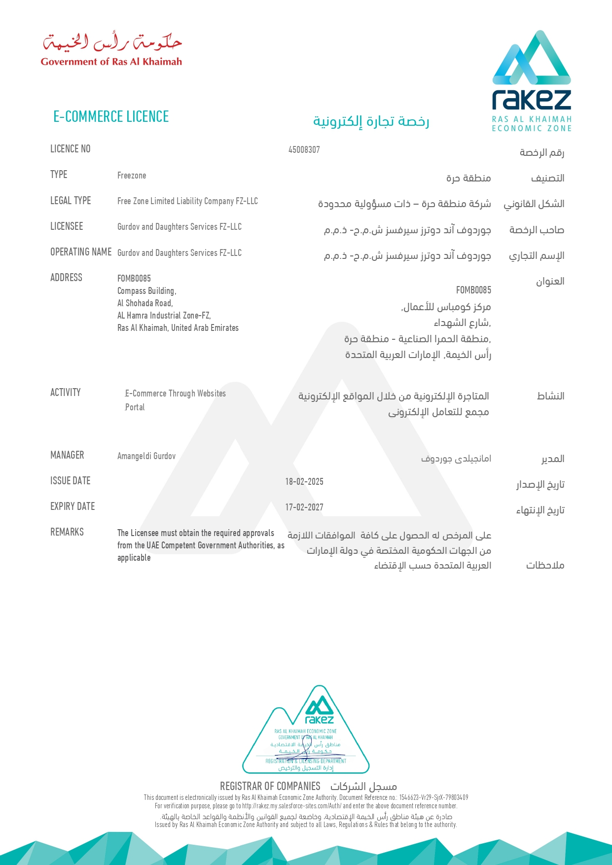 Business License Page 2
